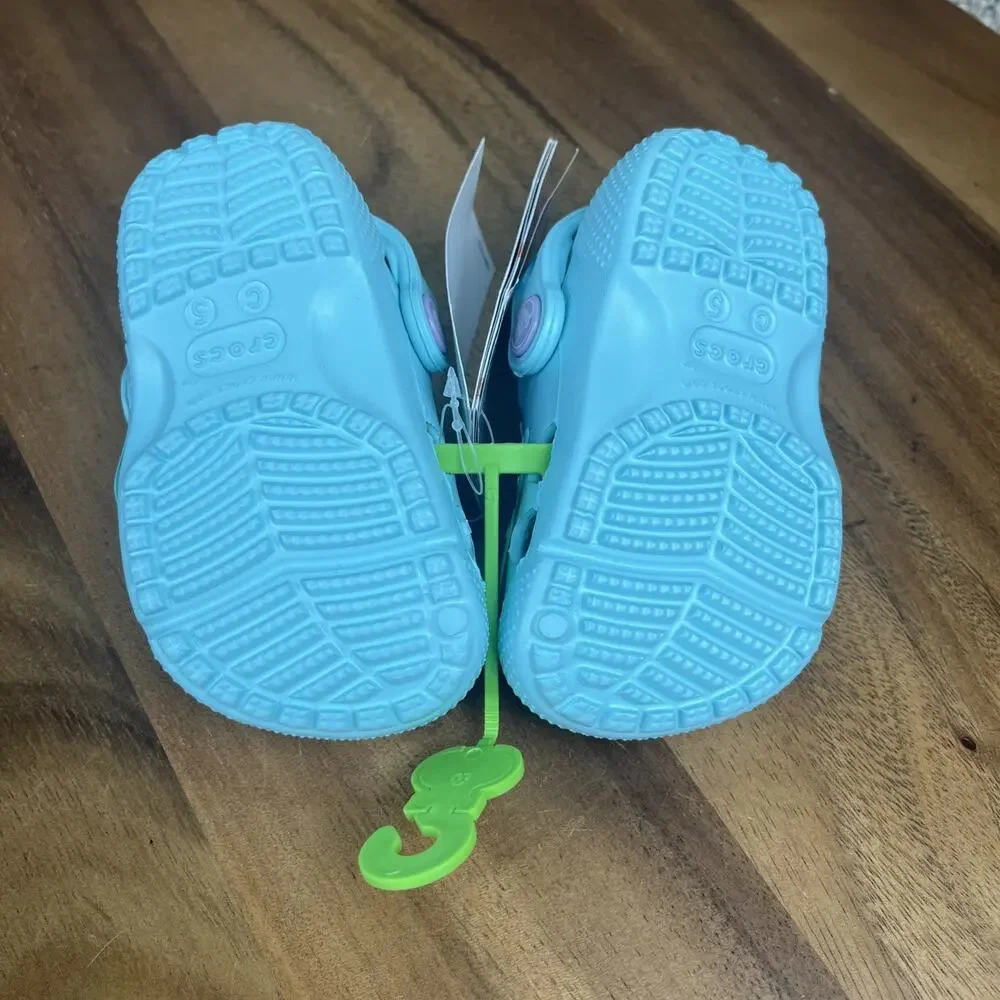 New CROCS Disney Frozen Clogs Toddler Size 5 Ice Blue Shoes Sandals